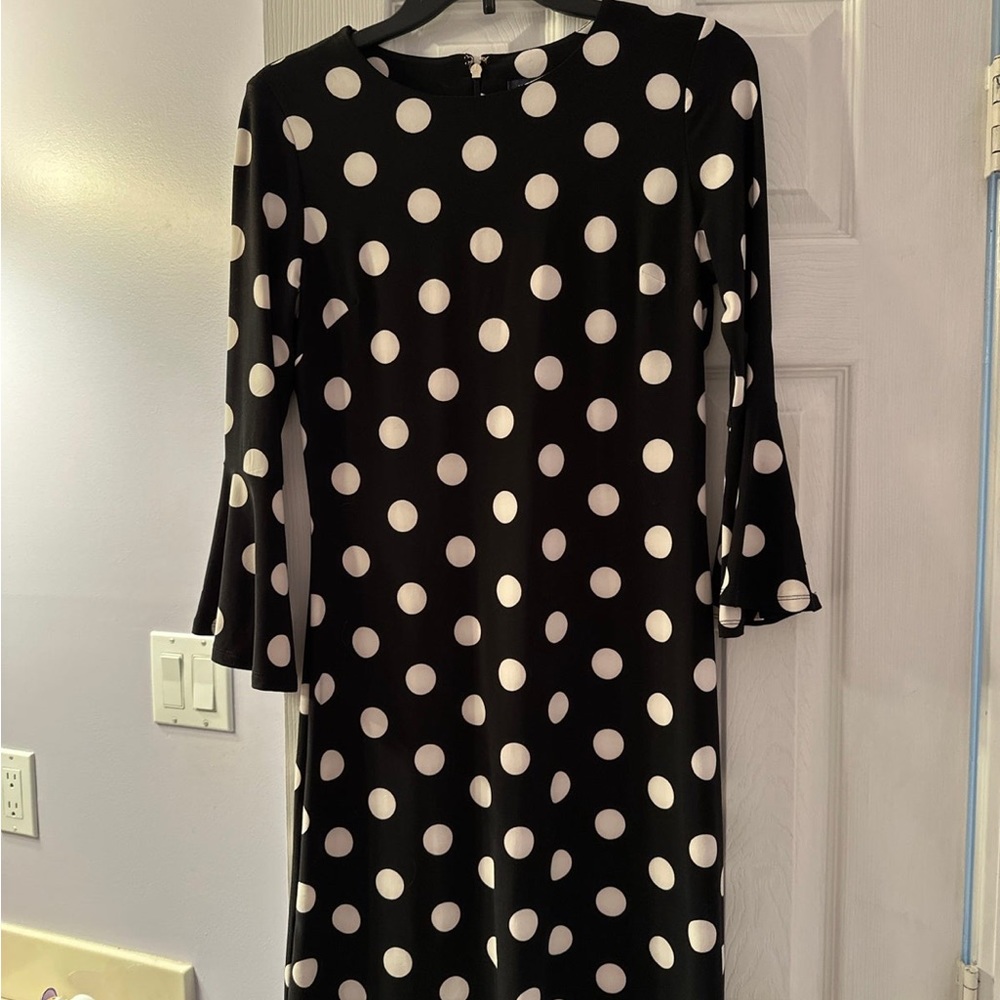 Tommy Hilfiger size 2 dress black with white polka dots